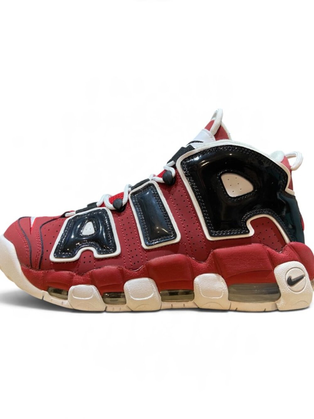 Nike Air More Uptempo 'Bulls Hoop Pack' Mens Basketball Shoes Size 9.5 Red Black